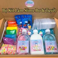DandB Slime - Bộ Kit Làm Slime Bơ/Slime Mây/Clear Slime Cầu Vồng (Butter&Cloud&Clear Slime) 30 Món Đầy Đủ Nhất - Kèm Cha