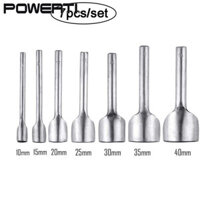 Đang BÁN 7 Chiếc Da Thủ Công Nửa Vòng Cắt Dụng Cụ Đấm Thép Hình Vòng Cung Da Dụng Cụ Làm Việc Cho Dây Đeo Ví Thủ Công (10, 15, 20, 25, 30, 35, 40mm)