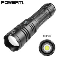 Đang BÁN Đèn pin Led Xhp70 1500 Lumens Zoom có thể sạc lại Công suất cao Cắm trại ngoài trời Đèn pin khẩn cấp