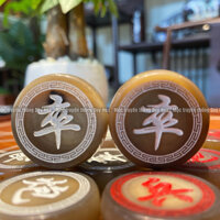 [ĐẲNG CẤP CỜ THỦ] Quân cờ tướng bằng sừng TRẮNG triện laze sắc nét đẹp sang trọng, khẳng định đẳng cấp của cờ thủ sở hữu