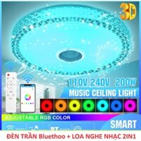 ĐẲNG CẤP VỚI BỘ ĐÈN LED TRANG TRÍ TRẦN NHÀ ĐỔI NHIỀU MÀU NHÁY THEO NHẠC NGHE NHẠC BLUETOOTH ĐỈNH CAO