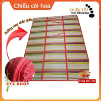 [Đang giảm giá] Chiếu cói hoa, chiếu xếp gọn, dày, bền đẹp, cói tự nhiên phù hợp cho học sinh, ngủ văn phòng, dã ngoại