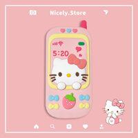 Đáng Yêu Hello Kitty Điện Thoại Mô Hình Silicon Ốp lưng Tương Thích Cho iPhone 16 15 14 13 12 Pro Max Đẩy Gương Chống Vỡ Ốp Lưng