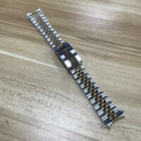 Dành Cho 20 Mm Casio MTP-1302D 1384 MTP-1183 Jubilee BẠC Dây Đeo Vàng Giữa Vòng Tay Hàu Triển Khai Khóa Thép WatchBand 20mm