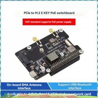 Dành cho 5 PCIe đến M.2 E KEY với PoE HAT + Hỗ trợ Card mạng không dây NGFF / Bluetooth cho RPI 5 ncsqqkjyx