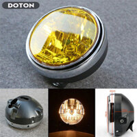 Dành Cho CB series 7 Inch 35W Đa Năng Xe Máy Đèn Pha Lê Màu Vàng Thủy Tinh Trong Suốt Ống Kính Chùm Tròn LED HeadLamp