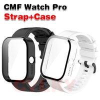 Dành Cho CMF Watch Pro Dây Đeo Silicon Thay Thế Dây Đeo Ốp Lưng PC Kính Cường Lực Cùng Nhau