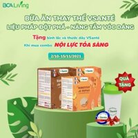 [Dành cho cơ địa khó giảm] Bữa ăn cân bằng VSanté giảm cân nhanh, hiệu quả Vị Đào - Hàng nhập Pháp - KM  SK24H