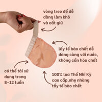 [Dành Cho Da Mặt] Găng Tay Tẩy Da Chết Cao Cấp MISGLO Chính Hãng Turkish Raw Cocoon Silk 100%