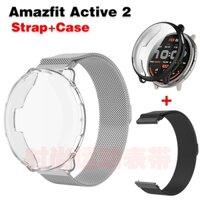 Dành cho dây đeo Amafit Active2 Dây đeo bằng kim loại bằng thép không gỉ TPU Case Together Cover