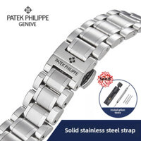 Dành cho dây đeo đồng hồ bằng thép không gỉ Patek Philippe có khóa bướm, thiết kế cổ điển & tinh tế dành cho nam và nữ, phù hợp với 12-24mm