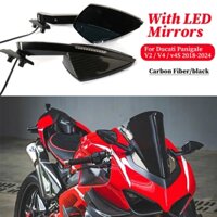 Dành Cho Ducati Panigale V4S V4 Panigale V2 2018-2024 Gương Xe Máy LED Bật Tín Hiệu Gấp Chiếu Hậu Gương Chiếu Hậu