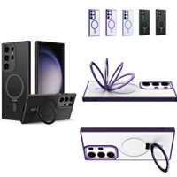 Dành Cho Galaxy S25 Ultra Vỏ Điện Thoại Siêu Mỏng Chống Rơi Vỏ Bảo Vệ S24Ultra Từ Giá Đỡ Vỏ Sương Mù