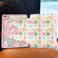 Dành cho Galaxy Tab Case S9 + / A9 + Chất liệu Acrylic Xoay 360 độ Thích hợp cho Galaxy S6 Lite / S7 / S8 / S9 Vỏ ca rô Hello Kitty