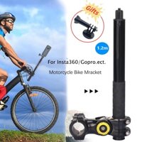 Dành Cho Gopro Hero 12 11 Xe Máy Giá Đỡ Cho Insta360 X4 Một x2 X3 Camera Xe Đạp Tay Lái Tiếp Theo Cố Định Đứng Cho Insta360 DJI Phụ Kiện Có Gậy Selfie Giá Đỡ