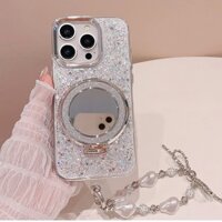 Dành Cho Honor 200 90 70 Lite Smart X7C X9C Magic 6 pro X9B X8B X7B X6A X8A X9A Ốp Lưng Điện Thoại Mềm Có Gương Bling Bling
