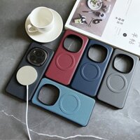 Dành Cho Honor Magic 6 Pro Vỏ Họa Tiết Sợi Carbon Da Từ Tính Vỏ Điện Thoại Cứng
