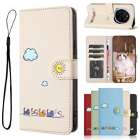 Dành cho Honor Magic 7 Pro 7 Lite 5 Lite Vỏ điện thoại Ví da mèo lật