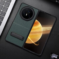 Dành Cho Honor Magic V3 Ốp Lưng ELVEV Lichee Họa Tiết Da PU Bảo Vệ Ống Kính Máy Ảnh Chân Đế Bao