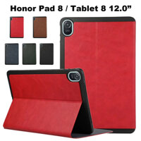 Dành Cho Honor Pad 8 (2022) 12.0 "HEY-W09 Huawei Tablet 8 Vỏ Bảo Vệ Máy Tính Bảng Doanh Nhân Chất Lượng Cao Thời Trang Phong Cách Đơn Giản Bao Da PU Vỏ Lật Đứng