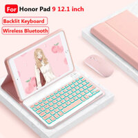 Dành cho Honor Pad 9 12.1 / 8 12inch / 9 Pro 12.1 / Honor MagicPad 2 12.3 / Pad GT Pro 12.3 Vỏ máy tính bảng Bàn phím Bluetooth không dây Chuột PU Flip Leather Case