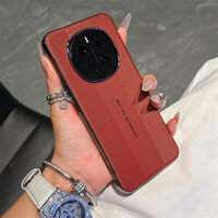 Dành Cho Huawei Honor Magic 7 Lite X9C Smart Pura70 Ultra Mate 60 70 Pro Ốp Lưng Mạ Không Khung Da PU Chống Sốc