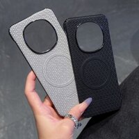 Dành Cho Huawei Honor Magic 7 Pro Vỏ Lưới Không Khung Da Matte Chống Vân Tay Vỏ Từ Tính
