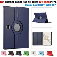 Dành Cho Huawei Honor Pad 9 Máy Tính Bảng 12.1 inch 2024 Chất Lượng Cao Da PU Đứng Flip Cover Honor Pad 8 HEY-W09 12 "Thời Trang 360° Hộp đựng máy tính bảng xoay