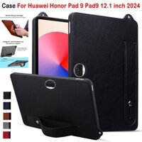 Dành cho Huawei Honor Pad 9 Pad9 12.1 inch 2024 HEY2-W09 Vỏ máy tính bảng màu trơn cầm tay thời trang Honor Pad 9 Pad9 12.1 "Vỏ cảm giác da hoàn toàn mới Vỏ bọc da PU