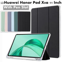 Dành Cho Huawei Honor Pad X8A NDL-W09 11 Inch 2024 Acrylic Trong Suốt Máy Tính Bảng Có Khe Cắm Bút Bao Da Thông Minh