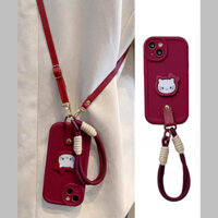 Dành Cho Huawei Mate 20 30 40 50 60 70 P20 P30 P40 P50 P60 Pura 70 Nova Y60 Y61 Y91 Y90 Y70 Y71 Y72 Plus 7i 5T 6 7 8i 8 9 10 11 11i 12 12S 12i 13 Pro Se Ultra  Siêu Hoạt Hình Mèo Vòng Giá Đỡ Dây Đeo Mềm Ốp lưng