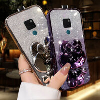 Dành Cho Huawei Mate 20 Pro 20X Ốp điện thoại Bảo Vệ Camera Bán Trong Suốt Silicon Mềm Giá Đỡ Thỏ Chống Sốc Tinh Tế Lấp Lánh Bột Cho Huawei Mate 20X 20 Pro Ốp điện thoại