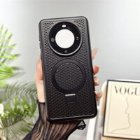 Dành Cho Huawei Mate 60 Pro Mate60 Cao Cấp Tản Nhiệt Mờ Ốp Lưng Từ Tính Không Dây Đế Sạc Chân Đế Giá Đỡ Vỏ Bảo Vệ PC Vỏ Chống Sốc