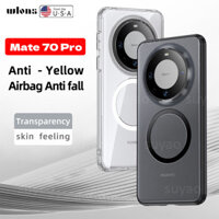 Dành Cho Huawei Mate 70 Pro 70Pro RS 70RS 2024 Vỏ Điện Thoại Từ Tính Trong Suốt Chất Lượng Tốt Vỏ Mate70 Mate70Pro Nhựa Cứng Mờ PC Giáp Bảo Vệ Chống Sốc Mặt Sau Ống Kính