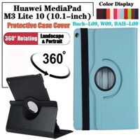 Dành Cho Huawei MediaPad M3 Lite 10 (2017) 10.1 inch Bach-L09 Bach-W09 BAH-L09 Thời Trang 360° Vỏ bảo vệ máy tính bảng xoay Vỏ da lật