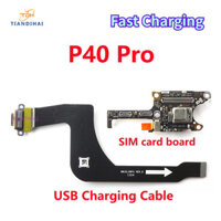 Dành Cho Huawei P40 Pro Micro Sim Khay Đựng Thẻ Ban USB Đế Sạc Cáp Phẳng Đầu Nối Ruy Băng Linh Hoạt P40Pro