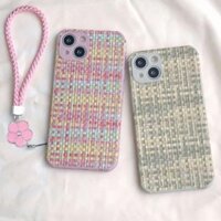 Dành cho Huawei P60 Pro Nova 10SE Honor 100 Pro 90 lite X40 X50i 9X Pro Y9S Ốp điện thoại kẻ sọc dệt có dây buộc bảo vệ