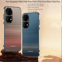 Dành Cho Huawei P60 Pro P50 Pro P40 Pro P60Pro Ốp Lưng Sợi Dệt Sang Trọng Kết Cấu PC Cứng AirBag Vỏ Điện Thoại