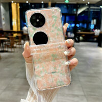 Dành cho Huwei P50 Pocket, Pocket S, Pocket 2, Ốp điện thoại có họa tiết vỏ thời trang có vỏ bảo vệ PC bóng