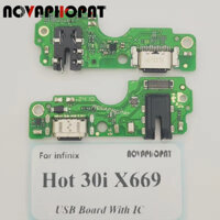 Dành Cho Infinix Hot 30i X669 X669C USB Dock Cổng Sạc Cắm Tai Nghe Jack Âm Thanh Micro Sạc Flex Cáp Ban Với IC