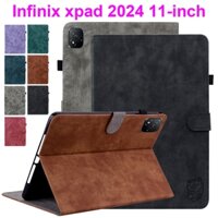 Dành Cho Infinix XPAD 11 2024 11.0 "X1101B Máy Tính Bảng Infinix XPAD 11 Inch Vỏ Bảo Vệ Chất Lượng Cao Thời Trang 3D Dập Nổi Dễ Thương Vỏ Hổ Khe Cắm Thẻ Ví Đứng Bao Da Lật