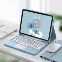 Dành Cho iPad 10 2022 10.9 "Vỏ Bàn Phím Bluetooth Có Khe Cắm Bút Chì Từ Tính Thông Minh Có Thể Tháo Rời Miếng Lót Cảm Ứng Bàn Phím Dành Cho iPad 5th 6th 7th 8th 9th Air 4 5 6 Pro 9.7 11