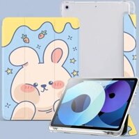 Dành Cho iPad 10.2 7th 8th 9th Air 6 M2 Cover Hoạt Hình Thỏ 5th 6th 9.7 Air3 10.5 Vỏ Bảo Vệ Tri-fold Pro11 10th Gen 10.9 Trường Hợp