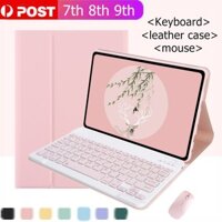 Dành Cho iPad 7th / 8th / 9th Gen 10.2 inch 2022 / 20 / 19 Không Dây Bluetooth Touchpad Bàn Phím Chuột Từ Da Bao Đứng Khe Cắm Bút