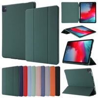 Dành Cho iPad Air 1 2 3 4 9.7 "2017 / 2018 Pro 11" 13 "12.9 Gen 5 6 7 8 9 10 2021 2022 2024 Vỏ Da Thông Minh Đứng Flip Cover Khe Cắm Bút