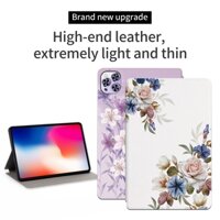 Dành Cho iPad H13-Pro 10.3-inch 2024 Vỏ Hoa Thời Trang Chất Lượng Cao Chống Mồ Hôi Da PU Đế Lật Máy Tính Bảng iPad H13-Pro 10.3-inch