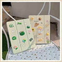 Dành Cho IPad Mini Air 1 2 3 4 9.7 "2017 / 2018 2024 M2 Pro 11" 12.9 "13" Gen 5 6 7 8 9 10 11th 2025 2021 2022 Phim Hoạt Hình 3D Trẻ Em Dễ Thương Da PU Folio Đứng Bao da