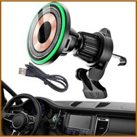 Dành Cho iPhone 12-15 Giá Đỡ Điện Thoại Ô Tô Sạc Nhanh Xe Sạc Gắn Chân Đế Xoay 360 Giá Đỡ Sạc Nhanh Lỗ Thông Hơi & yuneavn