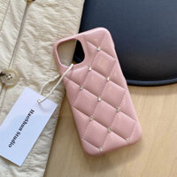 Dành Cho iphone 16 15 14 13 12 11 Pro Max Plus Da Hồng Chất Lượng Cao Thời Trang Cô Gái Nửa Gói Chấm Khoan Điện Thoại Ốp Lưng Kinh Doanh Thường Ngày