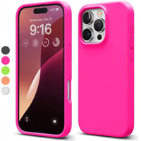 Dành cho iPhone 16 15 14 Plus 13 12 11 Pro Max Ốp lưng, Vỏ bảo vệ toàn thân bằng silicon lỏng cao cấp màu xanh huỳnh quang, Lớp lót sợi nhỏ mềm chống trầy xước mỏng chống sốc, màu đen